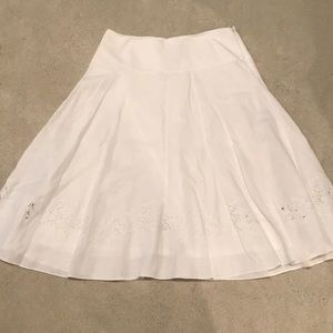 White Linen Skirt